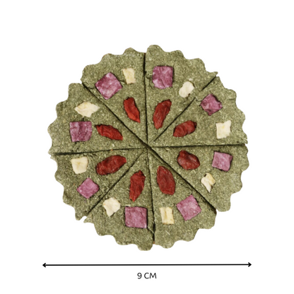 Munchies Handmade Pizza Hay Cake – Natural Treat for Rabbits, Guinea Pigs & Chinchillas