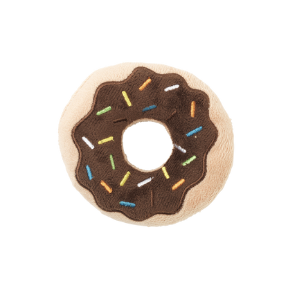 FuzzYard Donut Plush Dog Toy with Squeaker 2 Pack