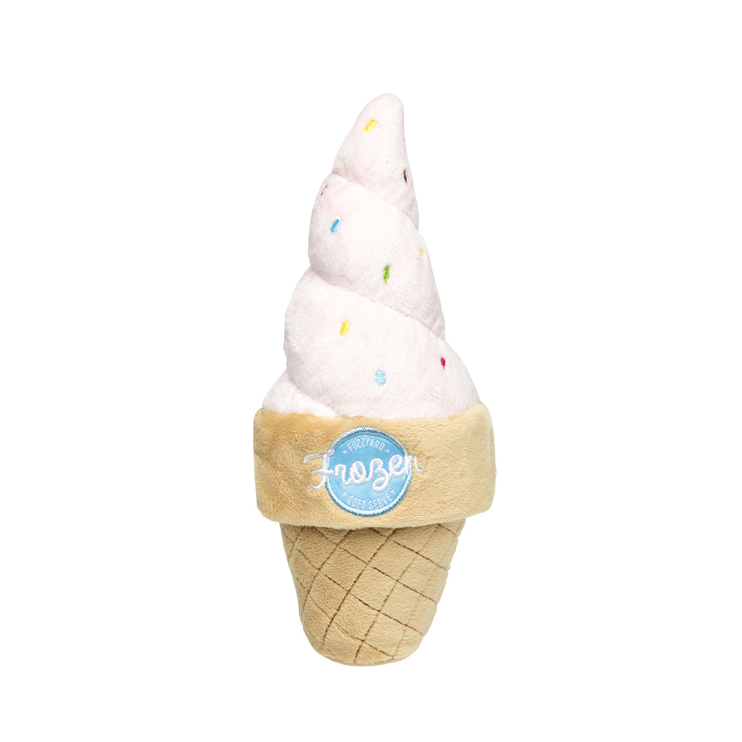 FuzzYard Soft Serve Ice Cream Plush Dog Toy with Squeaker