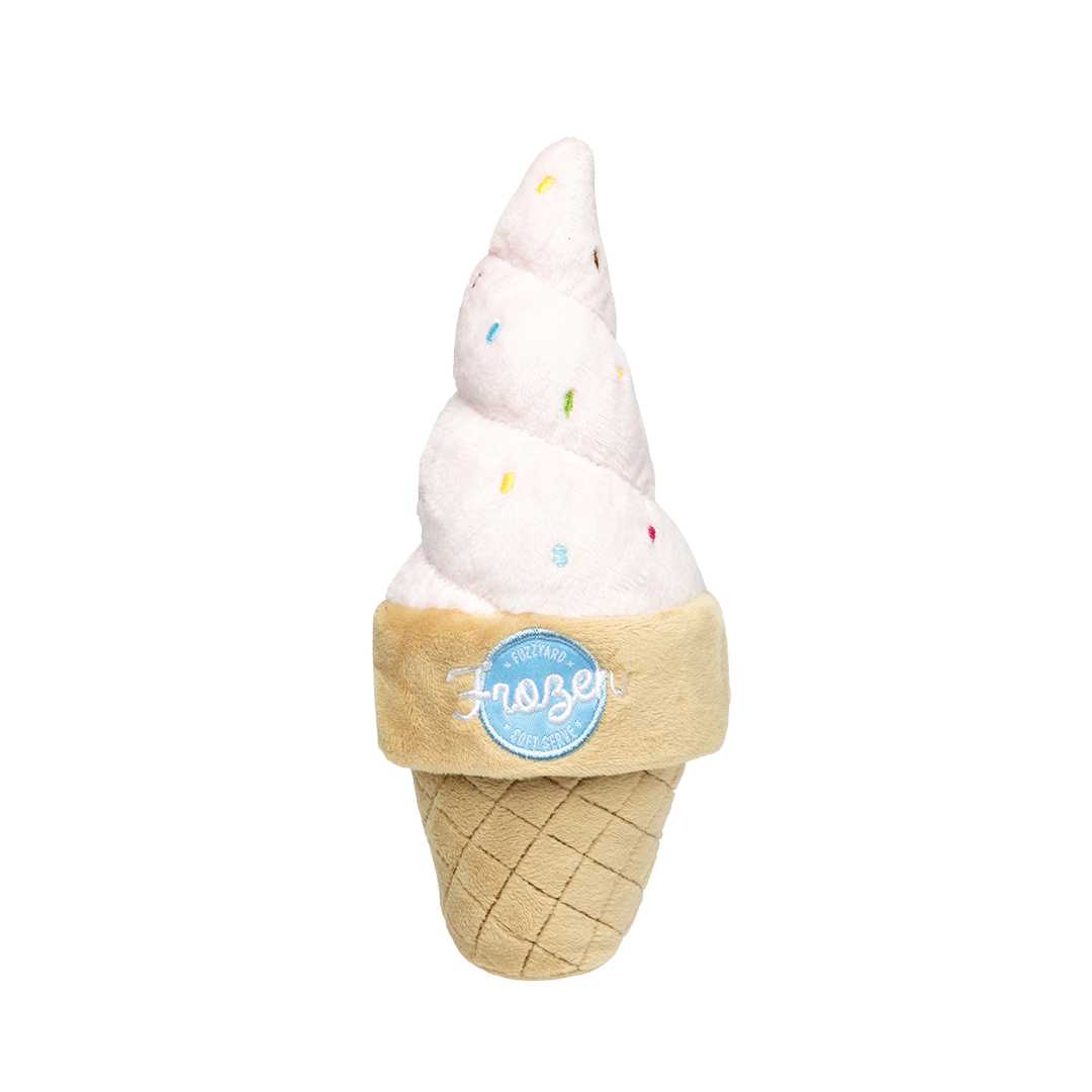 FuzzYard Soft Serve Ice Cream Plush Dog Toy with Squeaker