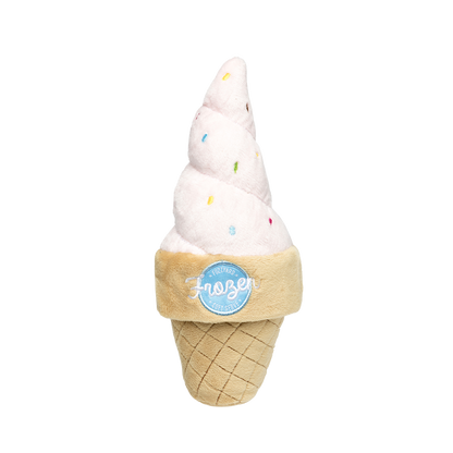 FuzzYard Soft Serve Ice Cream Plush Dog Toy with Squeaker