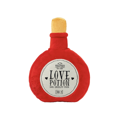 FuzzYard Love Potion & Rose Plush Dog Toy 2 Pack with Squeaker