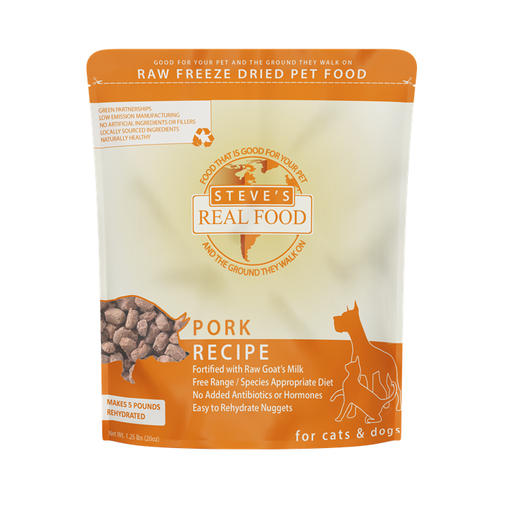 Steve's Real Food Grain Free Freeze Dried Raw Food for Cats & Dogs 20oz | 5 Recipes