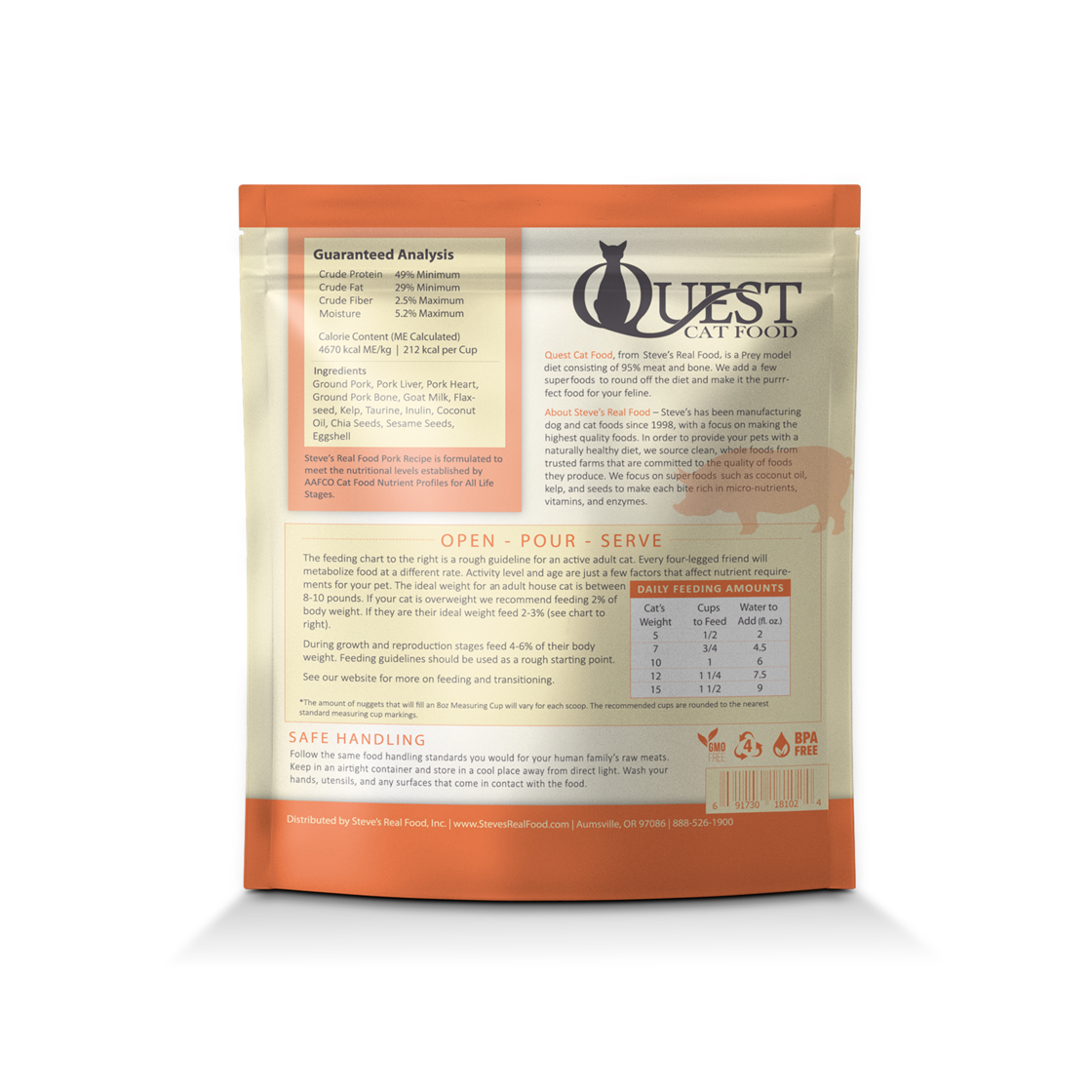 Quest Prey Model Grain Free Freeze Dried Raw Cat Food 10oz | 3 Recipes