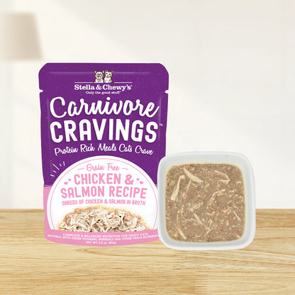 Stella and Chewy’s Carnivore Cravings Purrfect Pâté Chicken and Salmon in Broth 5.2oz