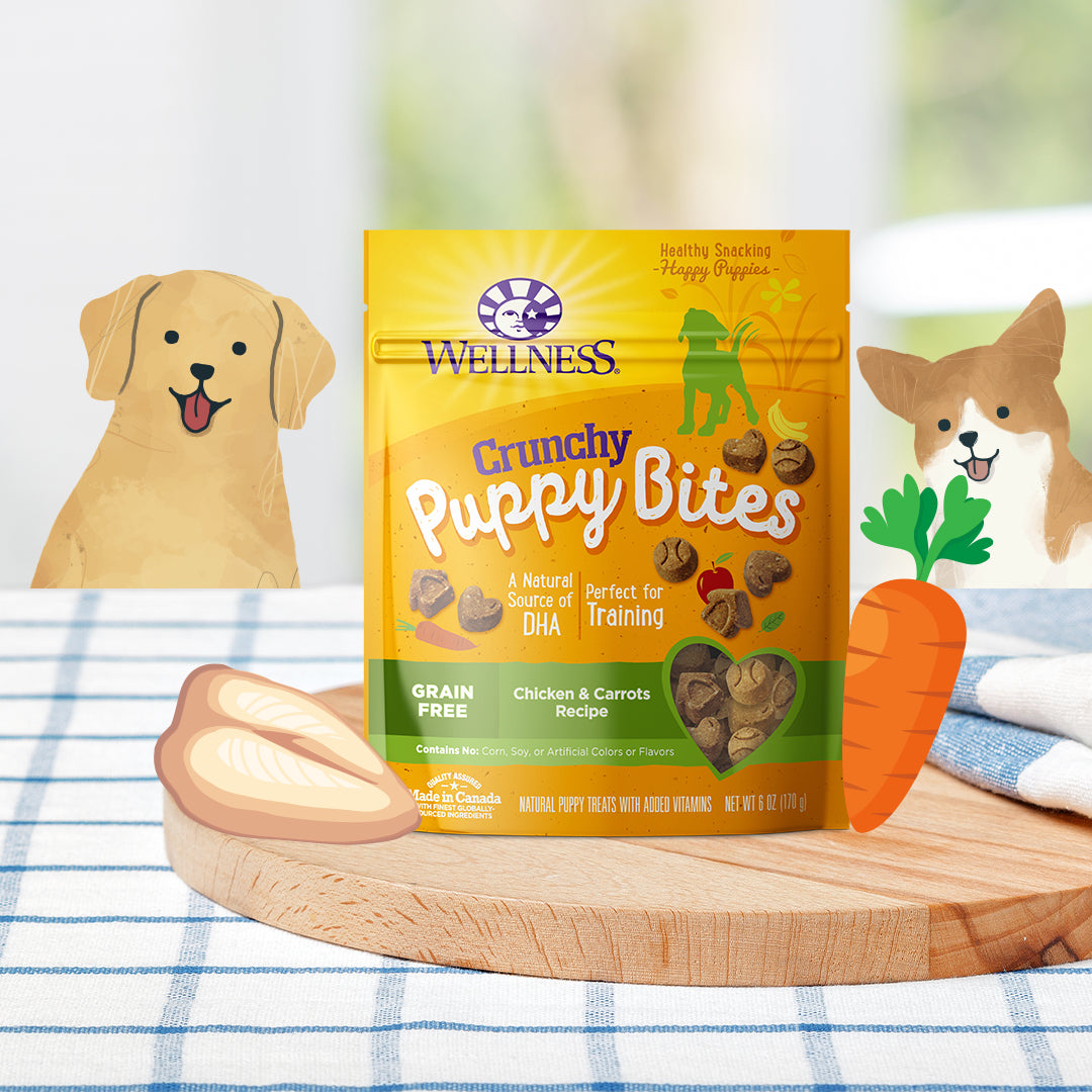 Wellness Puppy Bites Grain Free Dog Treats - Crunchy Chicken 6oz