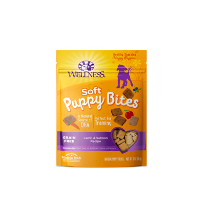 Wellness Puppy Bites Grain Free Dog Treats - Soft Lamb Salmon 3oz