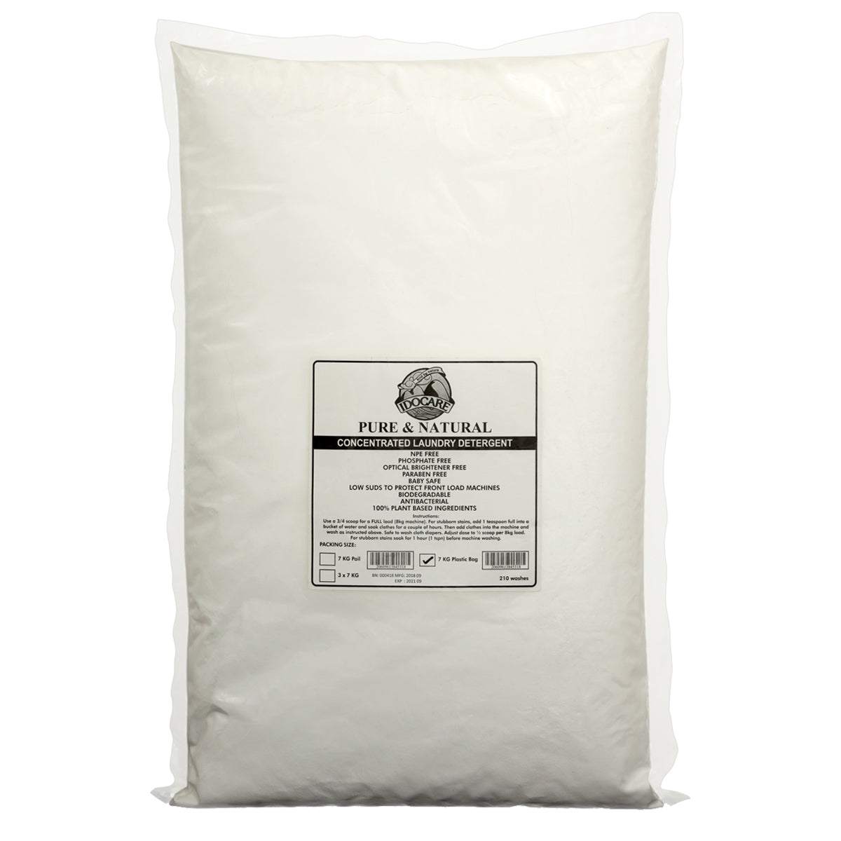 IDoCare Pure Natural Concentrated Laundry Powder – Fragrance-Free & Pet-Safe