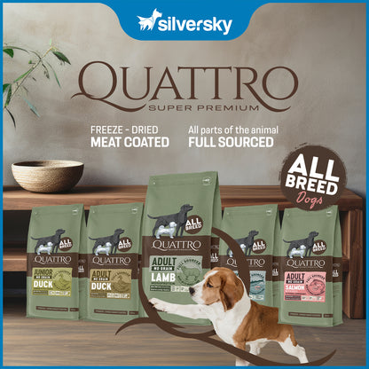 Quattro Duck Junior All Breed No Grain Dry Dog Food 1.5kg/12kg