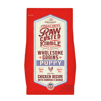 Stella & Chewy’s Raw Coated Kibble with Wholesome Grains Chicken, Pumpkin & Quinoa for Puppies 3.5LB