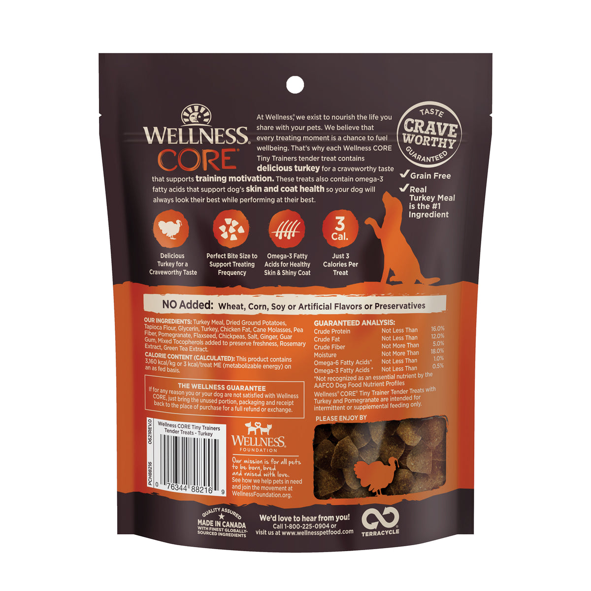 Wellness CORE Tiny Trainers Turkey & Pomegranate Grain Free Dog Treats 6oz