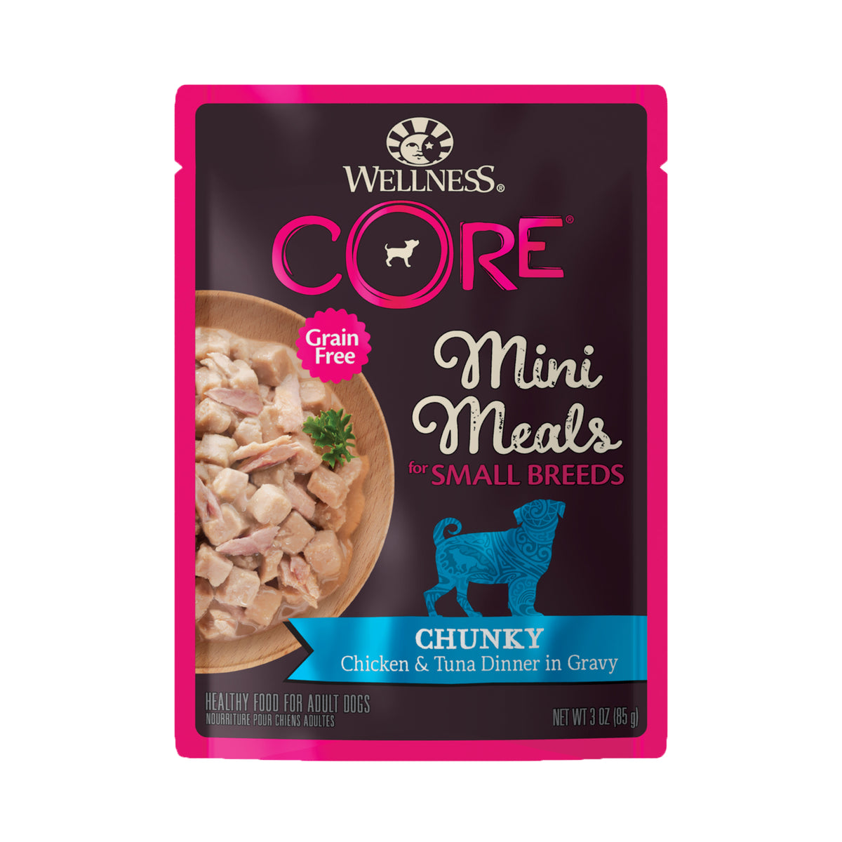 Wellness CORE Mini Meals Chunky Chicken & Tuna Grain Free Dog Food 3oz