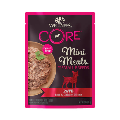 Wellness CORE Mini Meals Pate Beef & Chicken Grain Free Dog Food 3oz