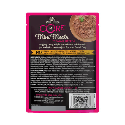 Wellness CORE Mini Meals Pate Chicken Grain Free Dog Food 3oz
