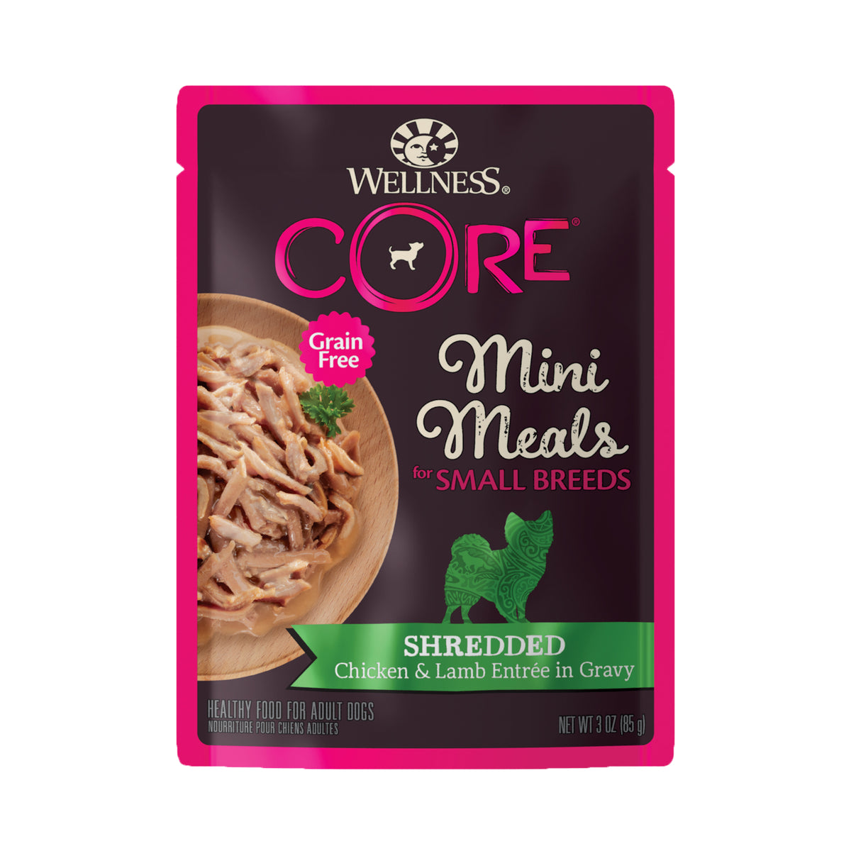 Wellness CORE Mini Meals Shredded Chicken & Lamb Grain Free Dog Food 3oz