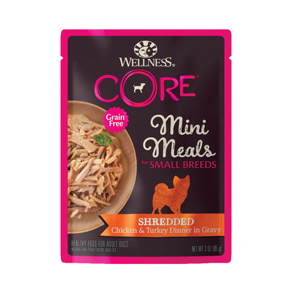 Wellness CORE Mini Meals Shredded Chicken & Turkey Grain Free Dog Food 3oz
