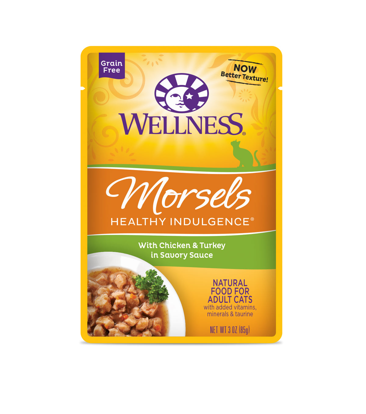 Wellness Healthy Indulgence Morsels Chicken & Turkey Grain Free Cat Food 3oz