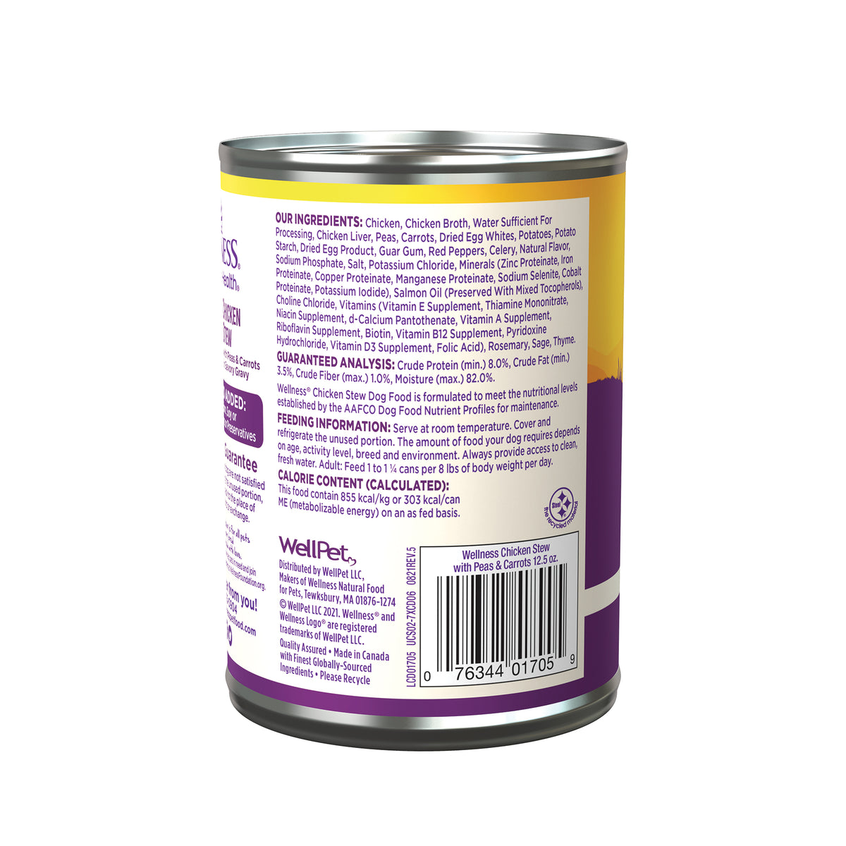 Wellness Complete Health Chicken Stew with Peas & Carrots Grain Free Canned Dog Food 354g