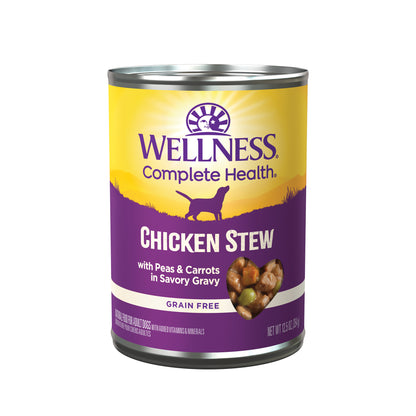 Wellness Complete Health Chicken Stew with Peas & Carrots Grain Free Canned Dog Food 354g