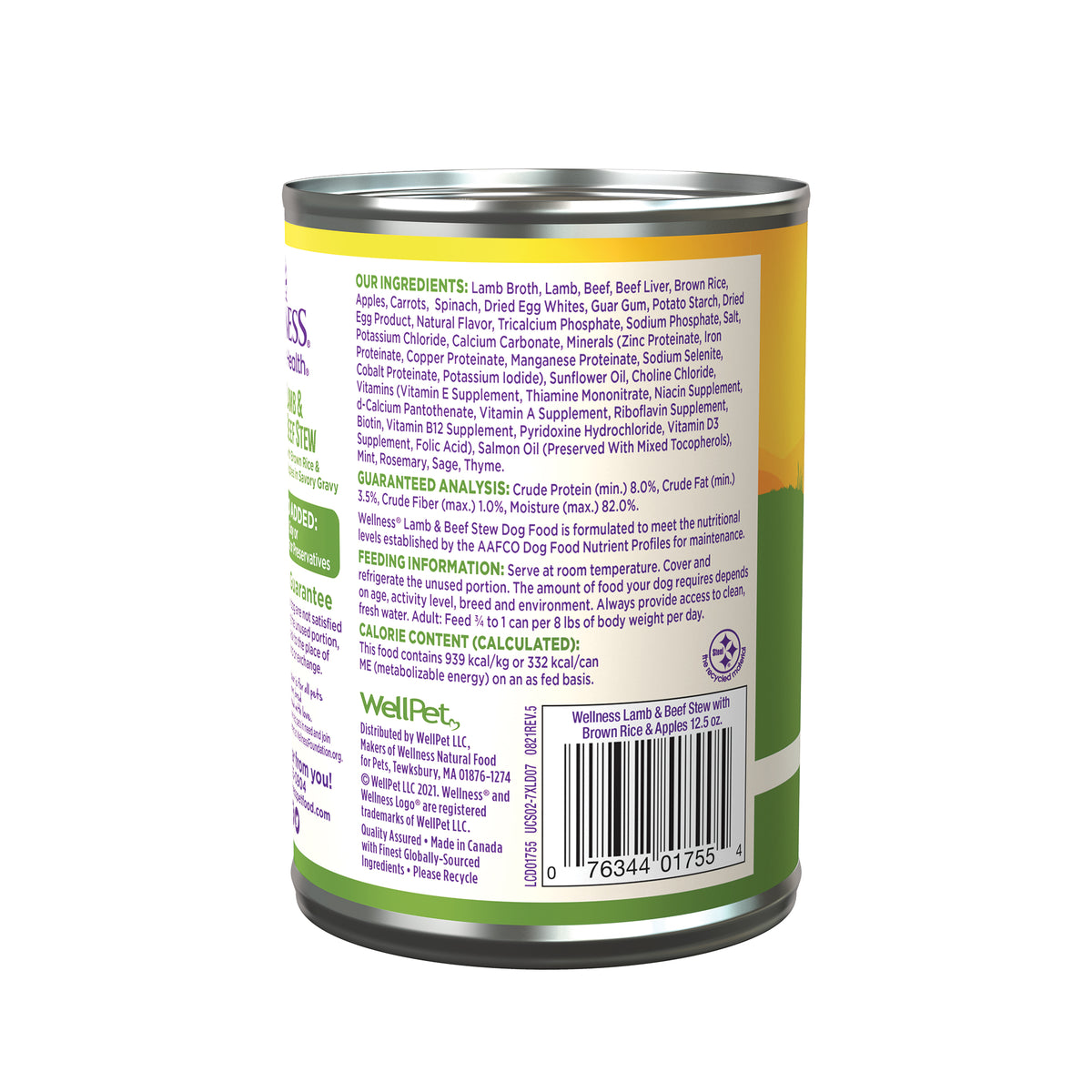 Wellness Complete Health Lamb & Beef Stew with Brown Rice & Apples Canned Dog Food 354g