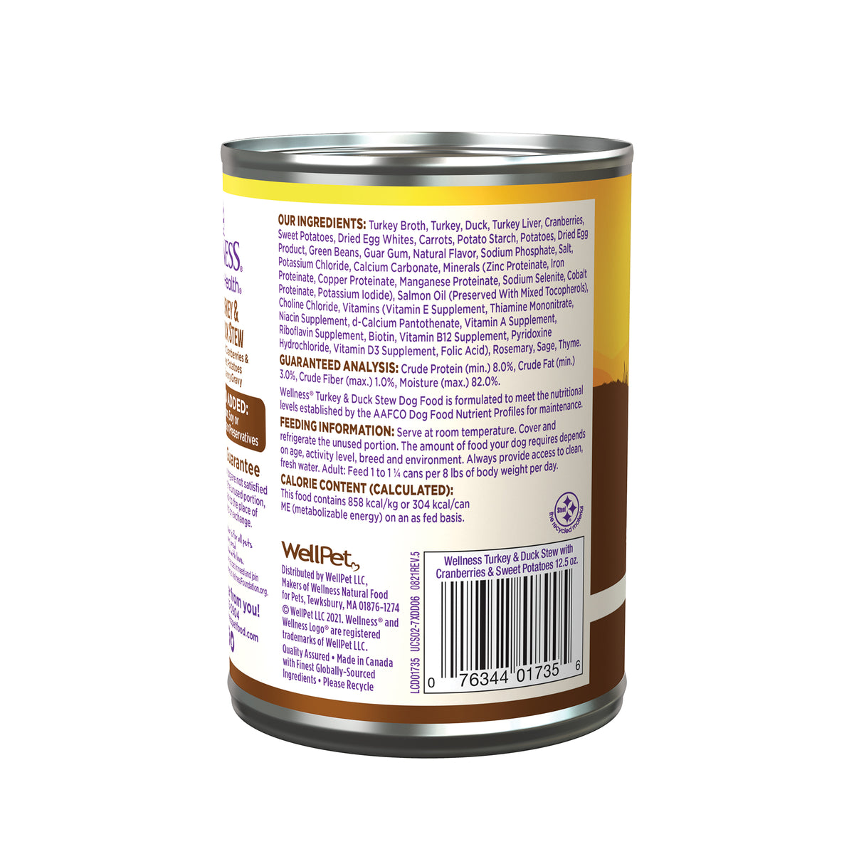 Wellness Complete Health Turkey & Duck Stew with Cranberries & Sweet Potatoes Grain Free Canned Dog Food 354g
