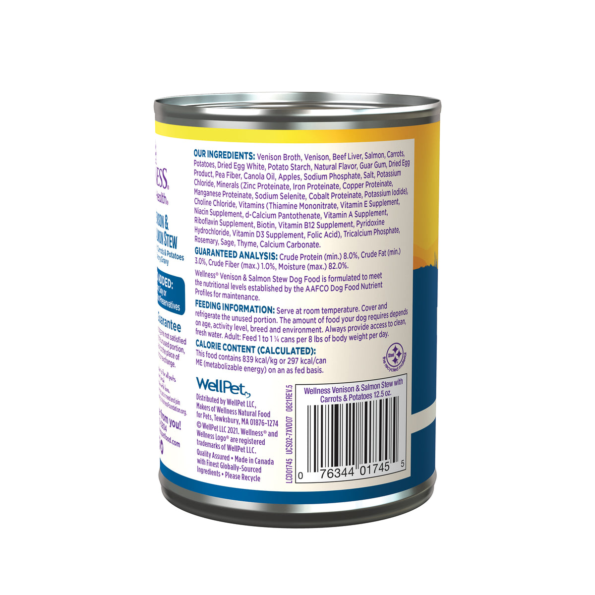 Wellness Complete Health Venison & Salmon Stew with Carrots & Potatoes Grain Free Canned Dog Food 354g