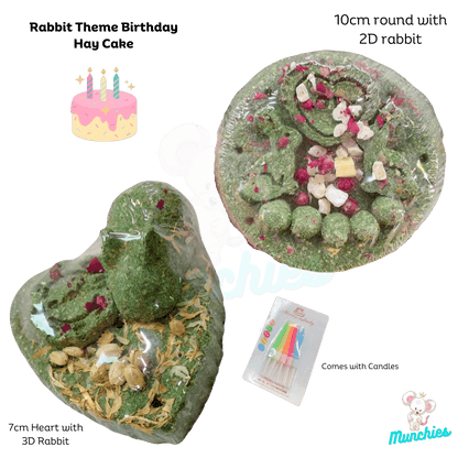 Munchies Rabbit-Themed Birthday Hay Cake (7–10cm) – Natural Celebration Treat