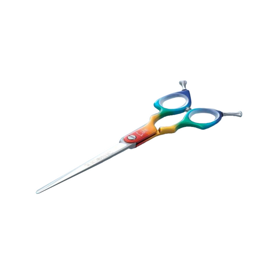 True Iconic Lite Rainbow Straight Shear 6.5 Inch Precision Grooming Scissors