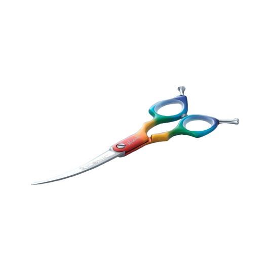 True Iconic Minuet Rainbow Curve Shear 6 Inch Precision Grooming Scissors