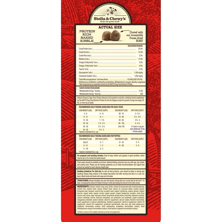 Stella & Chewy’s Cage Free Chicken Raw Coated Kibble for Dogs 3.5LB