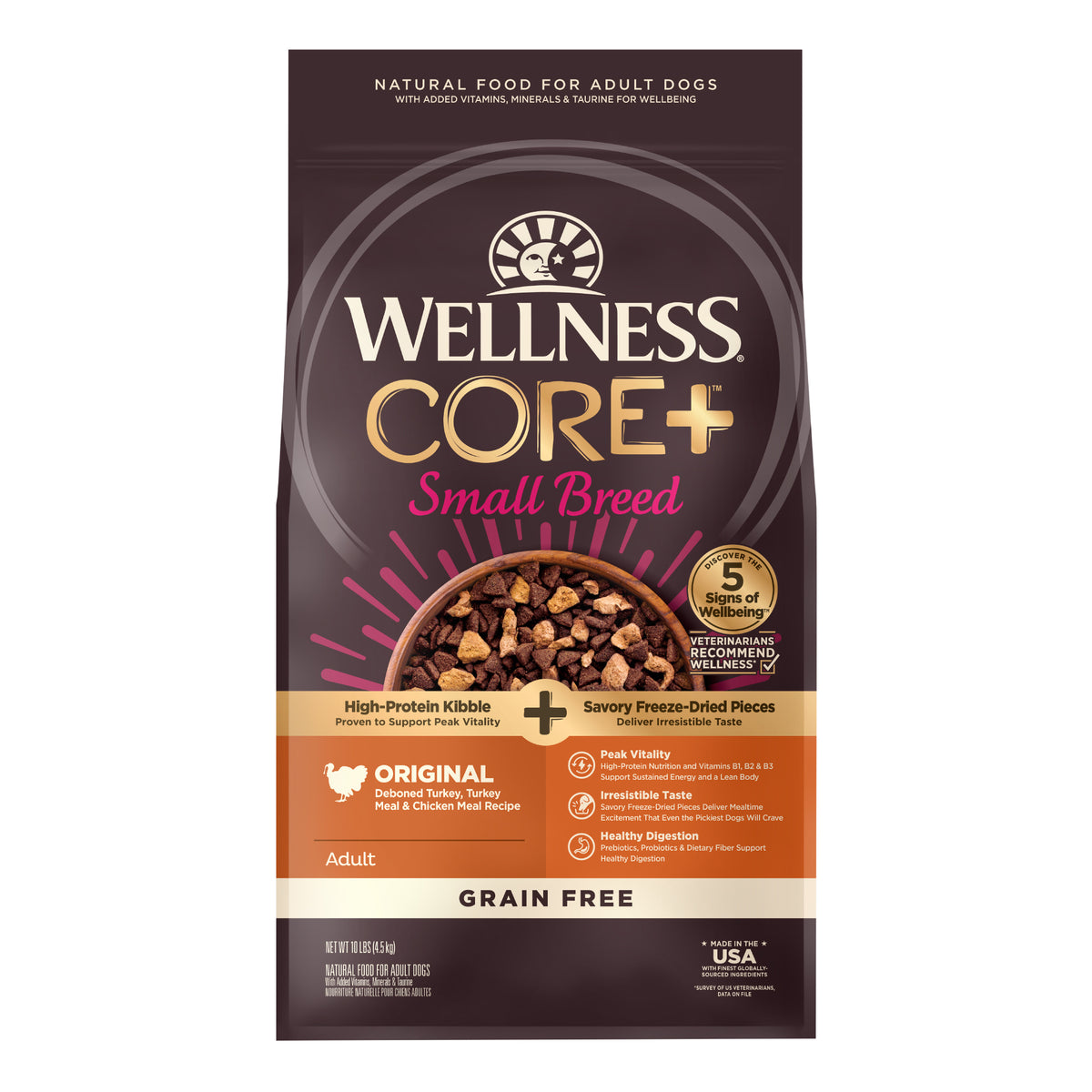 Wellness CORE RawRev Small Breed Adult Grain Free Dry Dog Food 10lb