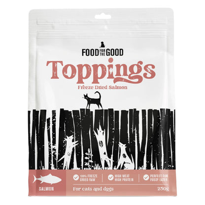 Food For The Good Freeze Dried Salmon Food Toppings for Cats & Dogs 250g
