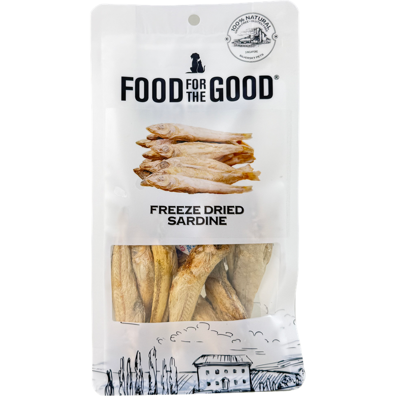 Food For The Good Freeze Dried Sardine Treats for Cats and Dogs 50g