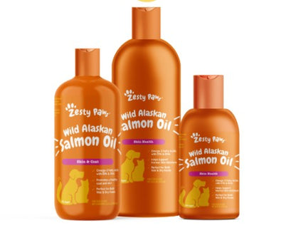 Zesty Paws Wild Alaskan Salmon Oil Omega Supplement for Cats & Dogs