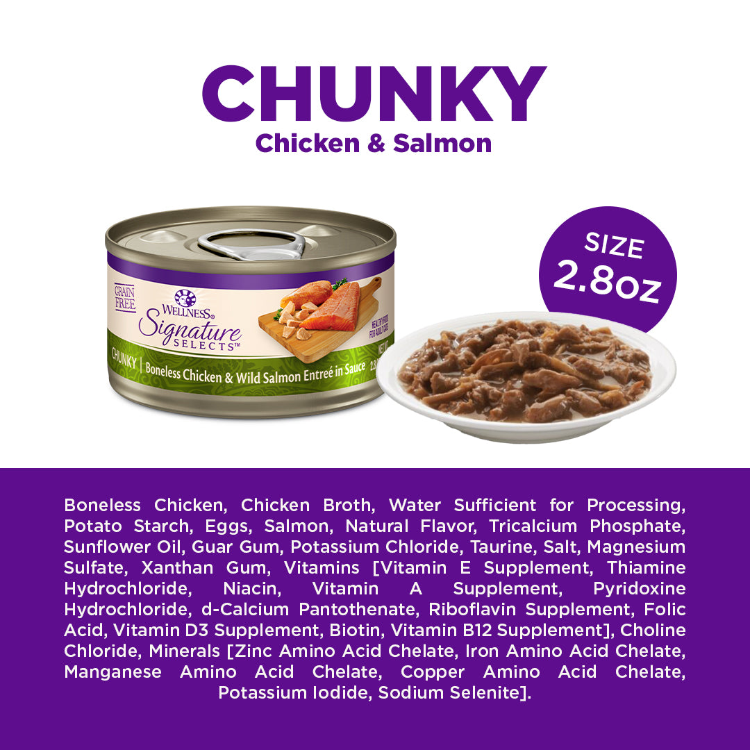 Wellness CORE Signature Selects Chunky Chicken & Salmon Grain Free Canned Cat Food