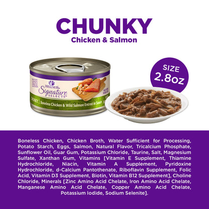 Wellness CORE Signature Selects Chunky Chicken & Salmon Grain Free Canned Cat Food