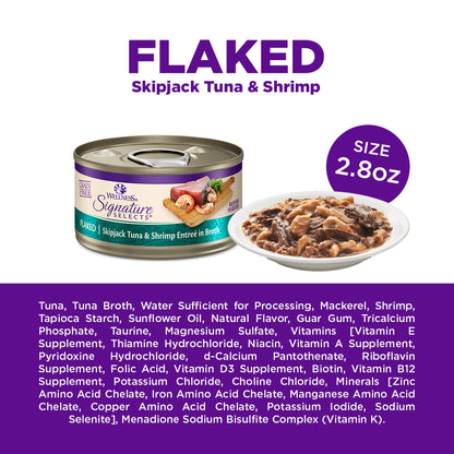 Wellness CORE Signature Selects Flaked Skipjack Tuna & Shrimp Grain Free Canned Cat Food