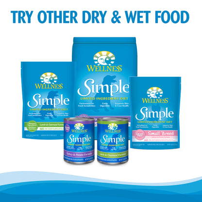Wellness Simple Lamb & Oatmeal Limited Ingredient Adult Dry Dog Food 26lb