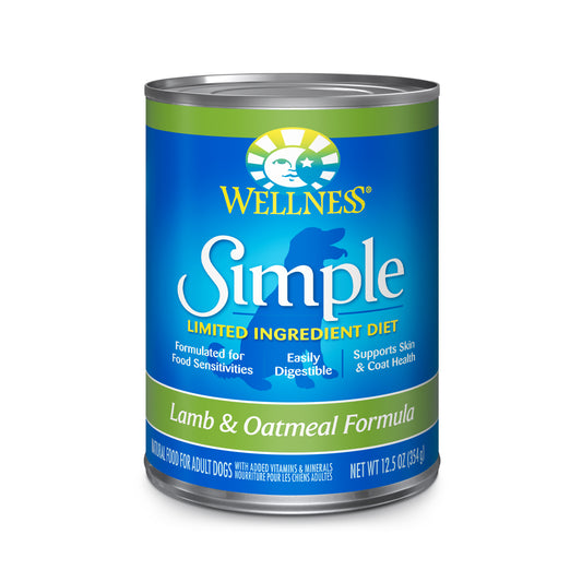 Wellness Simple Lamb & Oatmeal Limited Ingredient Canned Dog Food 12.5oz
