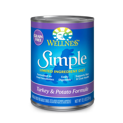 Wellness Simple Turkey & Potato Grain Free Limited Ingredient Canned Dog Food