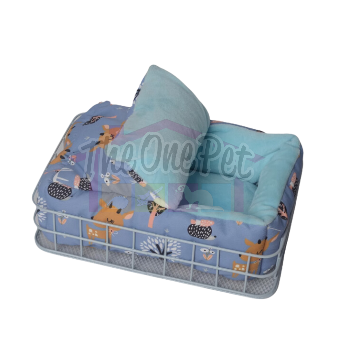 Munchies Hanging Metal Frame Bed with Cushion – Cosy Nest for Small Pets