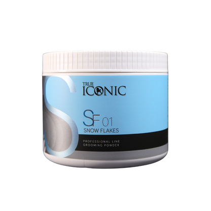 True Iconic Snow Flakes Grooming Powder for Dogs and Cats 250g Brightening and Deodorising