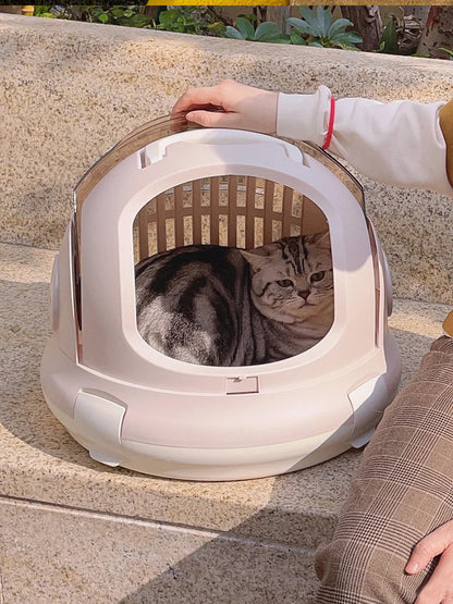 Munchies Space Capsule Pet Carrier – Portable Travel Box for Cats, Small Dogs & Pets