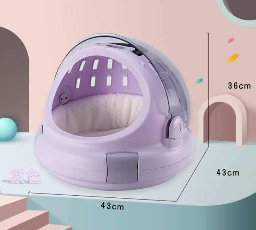 Munchies Space Capsule Pet Carrier – Portable Travel Box for Cats, Small Dogs & Pets