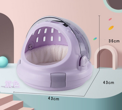 Munchies Space Capsule Pet Carrier – Portable Travel Box for Cats, Small Dogs & Pets