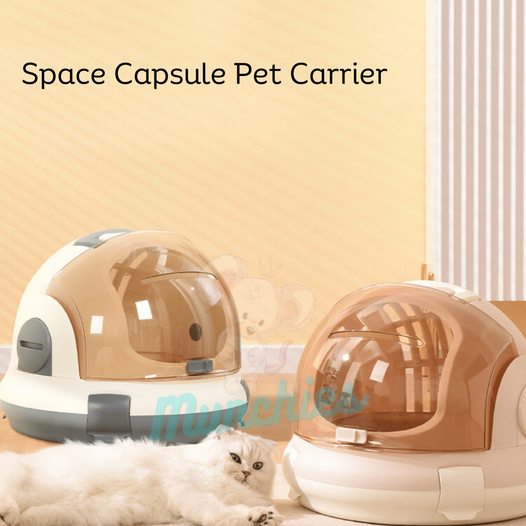 Munchies Space Capsule Pet Carrier – Portable Travel Box for Cats, Small Dogs & Pets