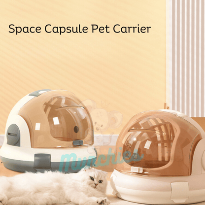 Munchies Space Capsule Pet Carrier – Portable Travel Box for Cats, Small Dogs & Pets