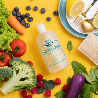 IDOCARE Summer Citrus 5X Dishwashing Liquid – 100% Plant-Based, Powerful & Gentle