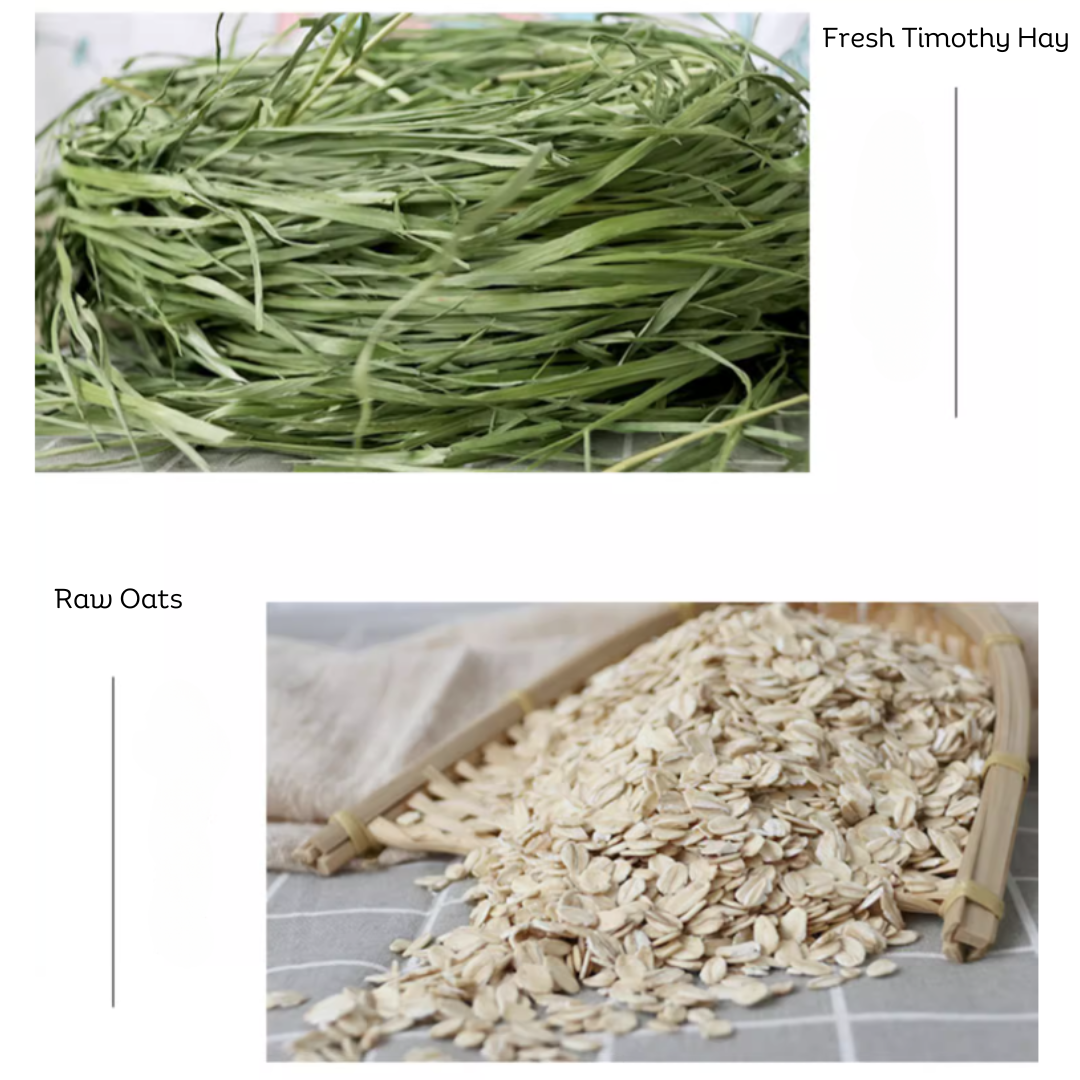 Munchies Handmade Natural Birthday Hay Cake with Accessories – For Rabbits, Guinea Pigs & Chinchillas