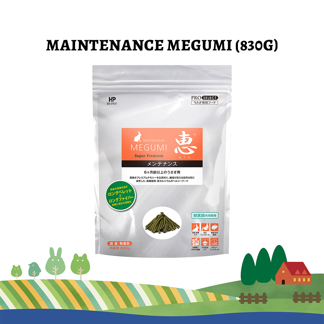Hi‑Pet Timothy MEGUMI Maintenance 830 g – Soft Timothy Hay for Adult Rabbits & Small Pets